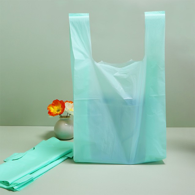 Biodegradable plastic shopping bag green tote bag Biodegradable plastic shopping bag green tote bag
